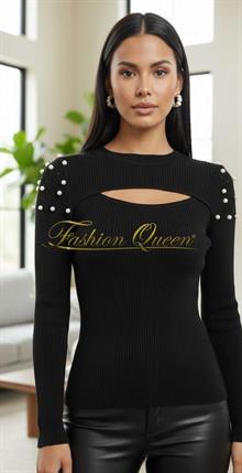 Pulóver s perličkami